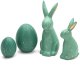 Dekoracja świąteczna Eurofirany Jajko wielkanocne dekoracyjne 7x7x10 cm ciemnoturkusowe ceramiczne 2