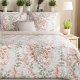 Eurofirany Pościel bawełniana FREESIA 220x200 + 2x70x80 w kwiaty pudrowy róż 2