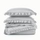 Design 91 Pościel z mikrofibry FL 140x200 + 70x80 cm srebrna z falbanką 3