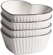 Beliani Zestaw 4 miseczek MACE Porcelana Biały 1