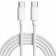 Kabel USB Vidvie Kabel USB-C Do USB-C Szybkie Ładowanie 60W Transmisja Danych Nylon Biały 2m 2