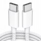 Kabel USB Vidvie Kabel USB-C Do USB-C Szybkie Ładowanie 60W Transmisja Danych Nylon Biały 2m 4