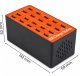 Ładowarka PowerNeed Stacja ładująca ładowania telefonów USB sieciowa 20 portów 80W 4