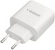Ładowarka Veger Sieciowa do telefonu USB A + Typ C PD QC3.0 3,25A 65W + kabel USB C do USB C TR67 biała 1