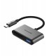 spacecase Czytnik Kart Adapter Przejściówka USB-C 3W1 SD MICROSD USB-A 2.0 2