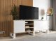 Meble Lindner Szafka RTV, rama, NORD, 150x35x53 cm, dąb wotan, biel, mat 2