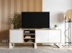 Meble Lindner Szafka RTV, rama, NORD, 150x35x53 cm, dąb wotan, biel, mat 3
