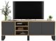 Meble Lindner Szafka RTV, NORD, rama, 150x35x53 cm, dąb wotan, grafit, mat | TYLETEGOTU 1