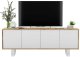 Meble Lindner Komoda RTV, loft, NORD, rama, 150x35x53 cm, dąb wotan, biel, mat | TYLETEGOTU 1