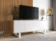Meble Lindner Komoda RTV, loft, NORD, rama, 150x35x53 cm, dąb wotan, biel, mat | TYLETEGOTU 2