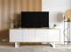 Meble Lindner Komoda RTV, loft, NORD, rama, 150x35x53 cm, dąb wotan, biel, mat | TYLETEGOTU 3