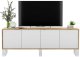 Meble Lindner Komoda RTV, NORD, 150x35x53 cm, dąb wotan, biel, mat | TYLETEGOTU 1