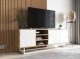 artmeble24 Szafka RTV, loft, NORD, 150x35x53 cm, dąb wotan, biel, mat | TYLETEGOTU 1