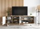 artmeble24 Szafka RTV, loft, NORD, 150x35x53 cm, dąb wotan, biel, mat | TYLETEGOTU 2