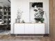 Meble Lindner Komoda do salonu, loft, NORD, 168x35x72 cm, dąb wotan, biel, mat | TYLETEGOTU 4