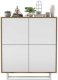 Meble Lindner Komoda do salonu, loft, Nord, 113x35x127 cm, dąb wotan, biel, mat | TYLETEGOTU 1