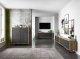 Meble Lindner Komoda do salonu, loft, NORD, 113x35x127 cm, dąb wotan, grafit, mat | TYLETEGOTU 2