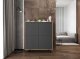 Meble Lindner Komoda do salonu, loft, NORD, 113x35x127 cm, dąb wotan, grafit, mat | TYLETEGOTU 4