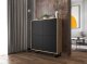 Meble Lindner Komoda do salonu, loft, NORD, 113x35x127 cm, dąb wotan, czarny, mat 5