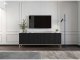 Meble Lindner Komoda RTV, szafka stojąca, glamour, GRAVO, 150x37x53 cm, czarny, mat | TYLETEGOTU 2
