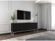 Meble Lindner Komoda RTV, szafka stojąca, glamour, GRAVO, 150x37x53 cm, czarny, mat | TYLETEGOTU 3