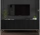 Meble Lindner Komoda RTV, szafka stojąca, glamour, GRAVO, 150x37x53 cm, czarny, mat | TYLETEGOTU 5