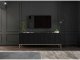 Meble Lindner Komoda RTV, szafka stojąca, glamour, GRAVO, 150x37x53 cm, czarny, mat | TYLETEGOTU 6