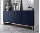 Meble Lindner Komoda RTV, szafka stojąca, glamour, GRAVO, 168x37x72 cm, granatowy, mat | TYLETEGOTU 2