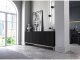 Meble Lindner Komoda RTV, szafka stojąca, glamour, GRAVO, 168x37x72 cm, czarny, mat | Tyletegotu 4