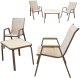 Kontrasto Zestaw mebli ogrodowych MALAGA WOOD 2 os taupe stolik 2 krzesła metal 3