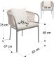 Kontrasto Zestaw mebli ogrodowych NOLA 4 os taupe technorattan balkon taras 6