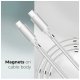 Kabel USB CP USB-C do USB-C PD 60W 3A Super Szybkie Ładowanie 1m do iPhone 15 z wbudowanym magnetycznym organizerem kabla Biały (CP-IPH15-60W) 4
