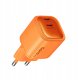 Ładowarka Mcdodo Gana Mini GaN 2x USB-C 45W Pomarańczowa (CH-1002) 11