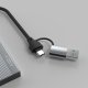 HUB USB Fixed 4-portowy aluminiowy USB-C HUB Port z USB-A adapterem, space gray (FIXHU-PT-GR) 3