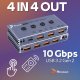 Przełącznik Reagle Switch USB 3.2 10Gbps KVM 4x4 pilot 4 porty USB Hub adapter 2