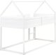 Beliani Łóżko na antresoli Domek Drewno sosnowe DIENNE 90 x 200 cm Biały (599785 Bel) 6
