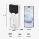 Wozinsky Powerbank WFC-15W 20000mAh 22,5W PD20W z wbudowanymi kablami Lightning i USB-C - biały (5907769388064) 5