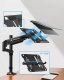 Triadyn Uchwyt Biurkowy HighSoloLift 2-in-1 na Monitor lub Laptopa 13-34" Ergonomiczny Regulowany Obrotowy TRD-BLK-Hi1L 2