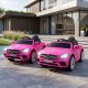 R-Sport Mercedes SL500 Auto na akumulator dla dzieci koła EVA skóra różowy EDUKAMP (S-506-RÓŻOWY) 9
