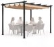 Uniprodo Pergola ogrodowa tarasowa 3x4 m stalowa altana zadaszenie beżowa MultiGarden EDUKAMP (5301) 1