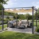 Uniprodo Pergola ogrodowa tarasowa 3x4 m stalowa altana zadaszenie beżowa MultiGarden EDUKAMP (5301) 2