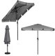 vidaXL Prostokątny duży parasol ogrodowy skośny łamany z korbą szary 200x130 cm MultiGarden EDUKAMP (5321) 1