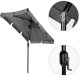 vidaXL Prostokątny duży parasol ogrodowy skośny łamany z korbą szary 200x130 cm MultiGarden EDUKAMP (5321) 7