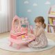 Ecotoys Drewniana toaletka dla dzieci z lustrem i szufladą 7 akcesoriów EDUKAMP (4797) 4