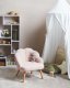 Beliani Fotel dziecięcy boucle pastelowy róż MILAND 2