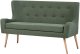 Beliani Sofa kuchenna tapicerowana 2-osobowa zielona SKIBBY 3