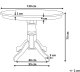Beliani Stół do jadalni AKRON Biały 120 cm 2