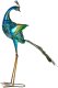 Beliani Figurka paw niebieska Peacock 6