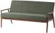 Beliani Sofa dla 3 osób ESRUM Ciemny brąz/ zielony 2