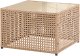 Beliani Sofa ogrodowa w kształcie U dla 6 osób Omegana Modułowy Technorattan Jasnobeżowy 4